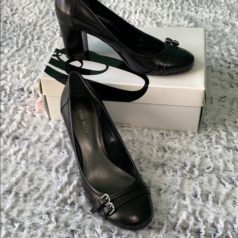 Nine West Stacked Heel Pump